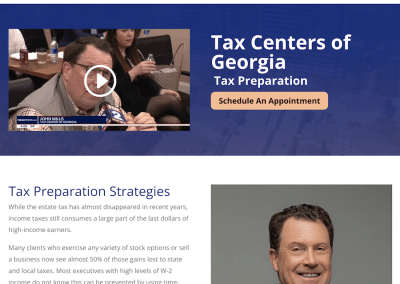 Atlanta Web Design For Tax Centers of Georgia