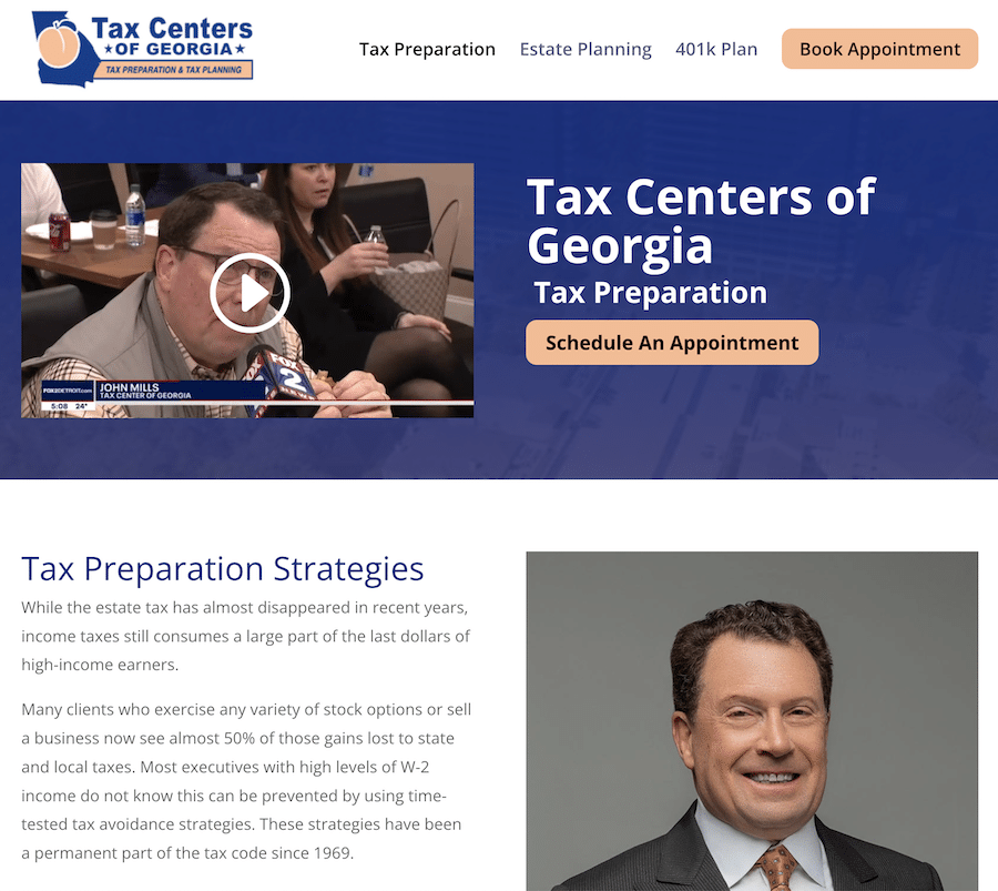 Atlanta Web Design For Tax Centers of Georgia