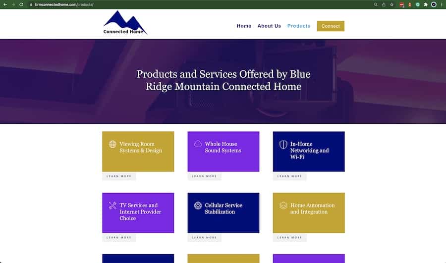 BRM Connected Home, A Powerful Standard Web Design
