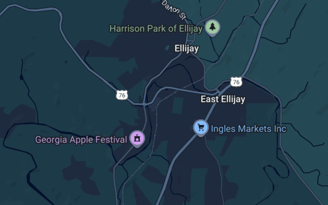 map of ellijay ga