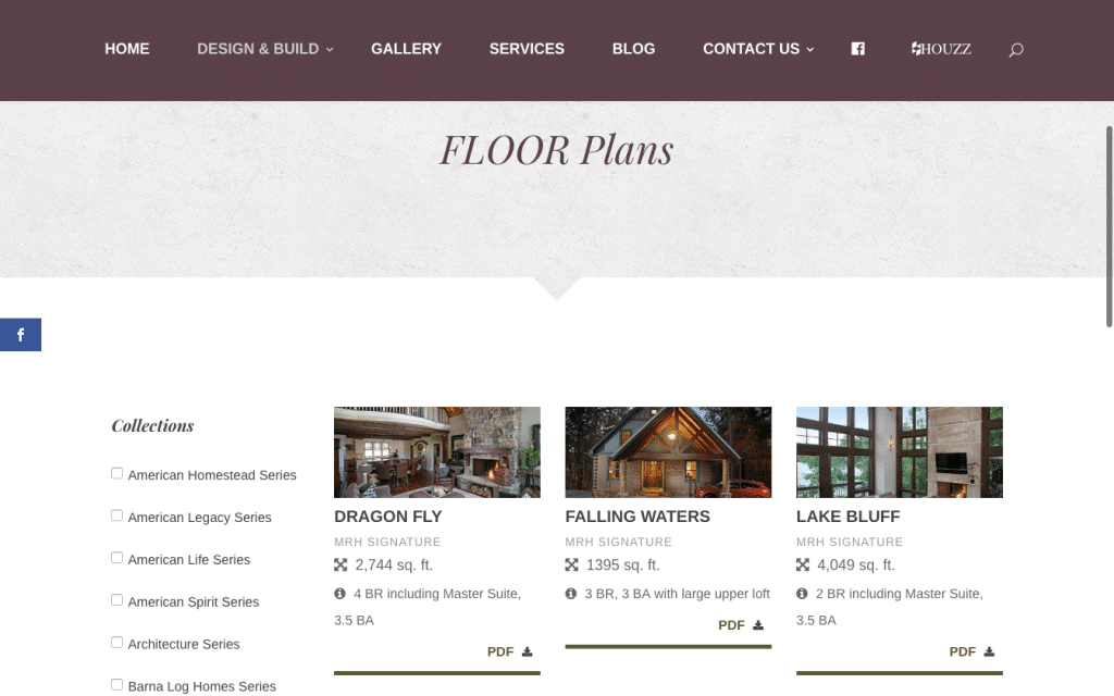 Floor plan filtering and lead generation.