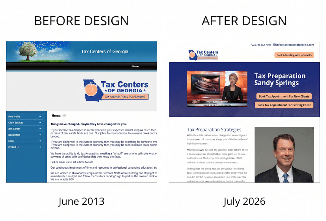 Atlanta Website Design For Tax Centers of Georgia