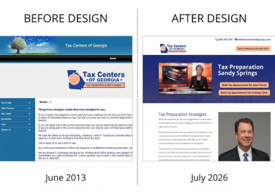Atlanta Website Design For Tax Centers of Georgia
